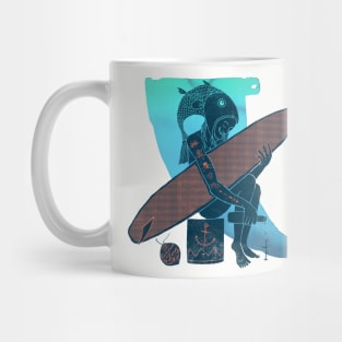 Fish Head Surfer Mug